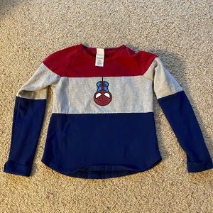 BoxLunch Disney Marvel Spiderman Colorblock Sweater